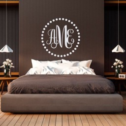 Personalized Monogram Wall Decal Nursery Initial Vinyl Sticker 027 - thumbnail 3