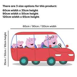 Peppa Pig Wall Sticker - & Family in Car Decal Kids Art - thumbnail 3