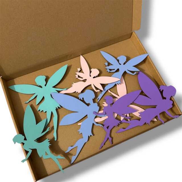 Wooden Fairies - Boho Nursery Fairy Decor Whimsical Bedroom Theme Woodland Wall Decal Girls - image 1
