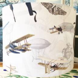 steampunk Lampshade, Planes 20cm 25cm 30cm 35cm, Drum, Ceiling, Table, Flying, Balloons, Biplanes - thumbnail 2