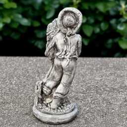 Concrete Couple Sculpture Romantic Stone Lovers Statue Cement Garden Figurine Outdoor Love Decor Handmade Boy & Girl Emotional Art Piece - thumbnail 3