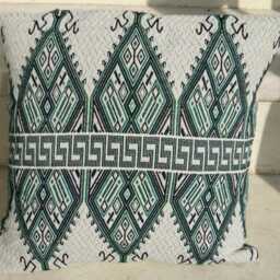 Greek Key Cushion Cover Traditional Woven Geometric Design - thumbnail 2