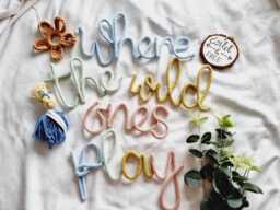 Where The Wild Ones Play Wire Sign - Room Wall Hanging L Knitted Decor