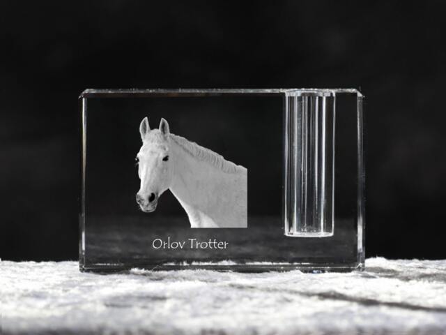 Orlov Trotter, Crystal Pen Holder With Horse, Souvenir, Decoration, Limited Edition, Collection - image 1