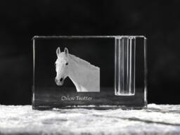 Orlov Trotter, Crystal Pen Holder With Horse, Souvenir, Decoration, Limited Edition, Collection - thumbnail 1