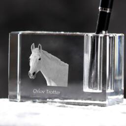Orlov Trotter, Crystal Pen Holder With Horse, Souvenir, Decoration, Limited Edition, Collection - thumbnail 2