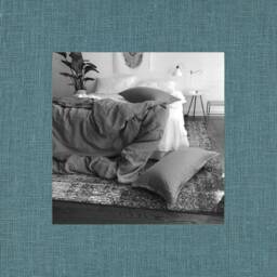 Sapphire Blue Linen Duvet Cover - Modern Bedding Made To Order in The Usa - thumbnail 1