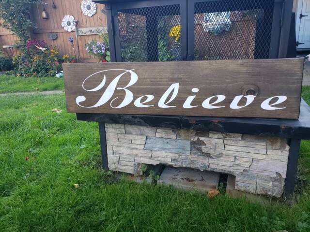 Believe Distressed Wood Sign Christmas Rustic Extra Large Wall Hanging Farmhouse Oversized Primitive Holiday Decoration Santa - image 1