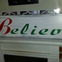 Believe Distressed Wood Sign Christmas Rustic Extra Large Wall Hanging Farmhouse Oversized Primitive Holiday Decoration Santa - thumbnail 4