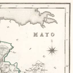 County Mayo Map - Ireland 1846 Hollymount Ballinrobe Murrisk Achill Island Clare Island Ballina Castlebar - thumbnail 2