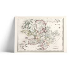 County Mayo Map - Ireland 1846 Hollymount Ballinrobe Murrisk Achill Island Clare Island Ballina Castlebar - thumbnail 1