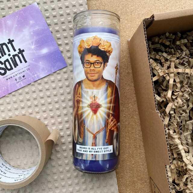 Saint Richard Ayoade Prayer Candle Scented Vegan Soy Wax, 120Hr Burn - image 1