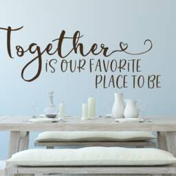 Together Is My Favorite Place To Be Wall Decal - Our Bedroom Family - thumbnail 2