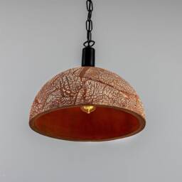 Kauri Organic Ceramic Dome Pendant Light Red Iron 14.75''ip20 - thumbnail 4