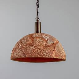 Kauri Organic Ceramic Dome Pendant Light Red Iron 14.75''ip20