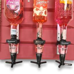 Handmade Pink Gin Optics Bar Rustic Wood Wall Mount With Rope Detail - thumbnail 3