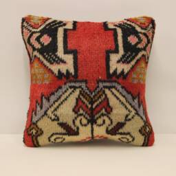 Rug Pillow Cover 16x16 in 40x40 cm Throw Pillows Decorative Boho Interior Design Home Decor Ethnic Pillowcover Rug Cushion 4Kf-651 - thumbnail 1
