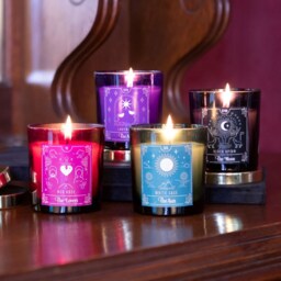 The White Sun Sage Tarot Candle - Lidded Celestial Moon & Stars Candle - thumbnail 2