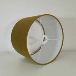 Olive Green Velvet Drum Lampshade Handmade Table/Floor Lamp Or Pendant/Ceiling - thumbnail 2