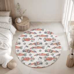 Race Car Red - Rug, Carpet, Kids Decor, Children's Room Decor, Kids Carpet - thumbnail 2