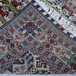 3'3x5'4 Handmade Afghan Area Rug - Top Quality Hand Knotted Veg Dyes Wool Oriental Turkmen Tribal Rug, 3x5 Living Rom - thumbnail 4