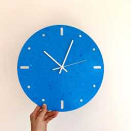 Round Wall Clock Recycled Plastic Marble - Or Terrazzo-style - thumbnail 2