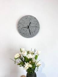 Round Wall Clock Recycled Plastic Marble - Or Terrazzo-style - thumbnail 1