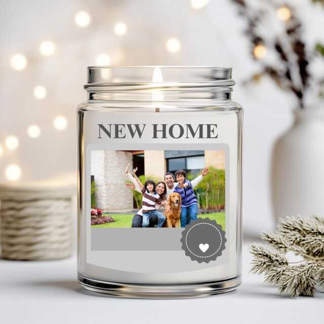 New Home Candle Label L Printable Sticker Merry Christmas Labels Large Gift