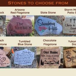 Personalized Garden Stone, Custom Engraved Stones, Gifts, Create Your Own Rock Engraving, Gifts - thumbnail 2