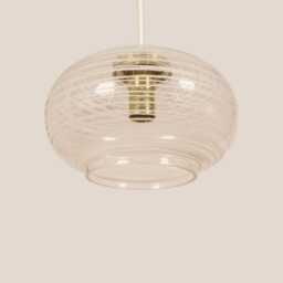 Amalija Vintage Pendant Light Mcm Hanging Handcrafted Glass Lamp Retro Ceiling Fixture Yugoslavia Gold Brass - thumbnail 3
