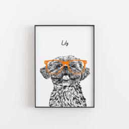 Shih Tzu Dog Print Personalized Pet Portrait Art - thumbnail 1