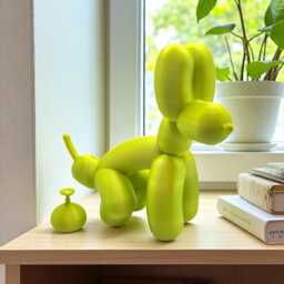 Pooping Balloon Dog Sculpture Quirky Desk Decor, Home Decor - thumbnail 1