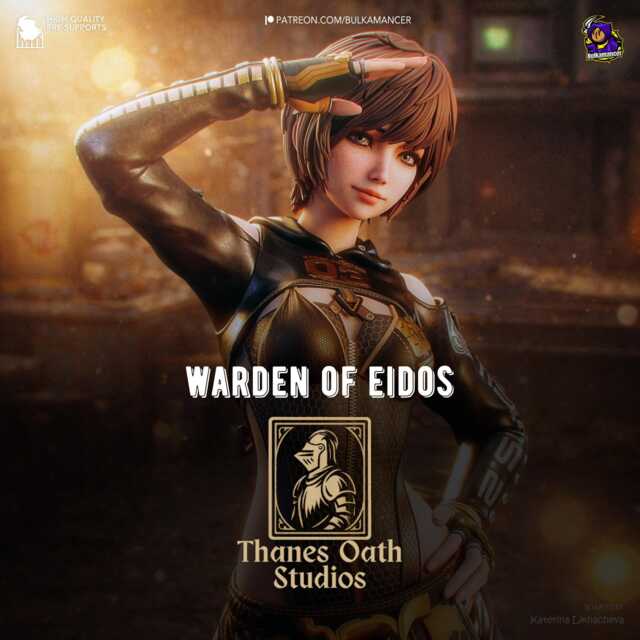 Warden Of Eidos - Sci-Fi Cyber Support Futuristic Cyberpunk Lily Resin Figure 16K - image 1