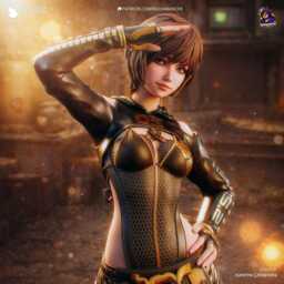 Warden Of Eidos - Sci-Fi Cyber Support Futuristic Cyberpunk Lily Resin Figure 16K - thumbnail 2