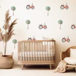 Tractor & Tree Wall Decals Farm Nursery Stickers Peel Stick Baby Boy Bedroom Decor - thumbnail 3