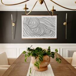 Large Abstract Canvas Tapestry Mid-Century Modern Wall Decor - 479 - thumbnail 2