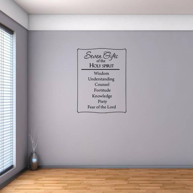 7 Gifts Of The Holy Spirit Wall Decal - Bible Scripture Vinyl Stickers Christian Faith Art Spiritual Decor - Vwaq 561 - image 1