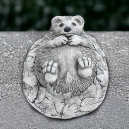 Relaxing Hedgehog Sculpture Outdoor Animal Figurine Cement Woodland Statue Handmade Art Lover Gift Front Door Decoration Yard - thumbnail 1