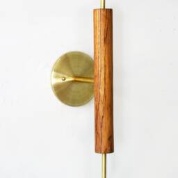 Double Glass Ball Shades & Wood Sconce Light White Brass Vanity Fixture Lamp Bathroom Wall Powder Room - thumbnail 4
