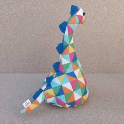 Dinosour Doorstop/Bookend - Multicoloured -Flat-Packed Doorstop For Home Filling -Fun -Monster -Kids Room -Nursery - thumbnail 2