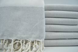 "Light Gray Towel, Diamond Towel, Beach Towel, Sauna Towel, Wholesale Towel, Turkish Towel, Peshtemal, 38""x70"