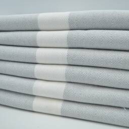 "Light Gray Towel, Diamond Towel, Beach Towel, Sauna Towel, Wholesale Towel, Turkish Towel, Peshtemal, 38""x70" - thumbnail 3