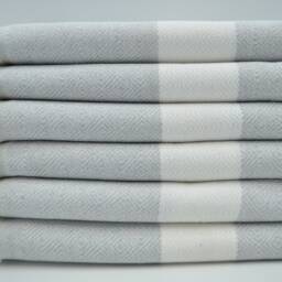 "Light Gray Towel, Diamond Towel, Beach Towel, Sauna Towel, Wholesale Towel, Turkish Towel, Peshtemal, 38""x70" - thumbnail 2