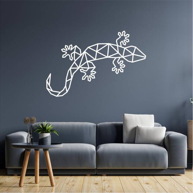 Geometric Lizard Wall Art, Minimalist, Modern, Abstract, Decal, Mural, Transfer, Boho -G032 , 5 Sizes, 36 Colour Options - image 1
