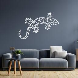Geometric Lizard Wall Art, Minimalist, Modern, Abstract, Decal, Mural, Transfer, Boho -G032 , 5 Sizes, 36 Colour Options - thumbnail 1
