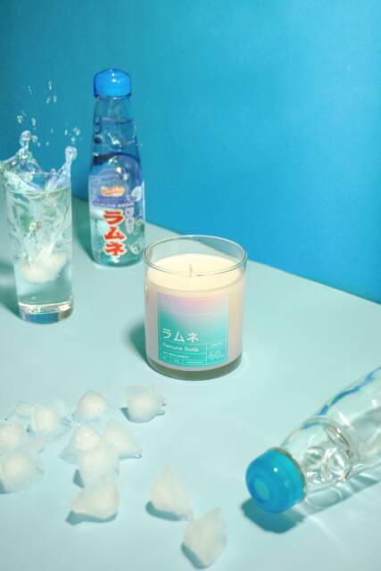 Ramune Soda Candle - Lemon-Lime Scented Soy Wax - image 1