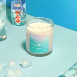 Ramune Soda Candle - Lemon-Lime Scented Soy Wax - thumbnail 2