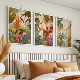 Henri Rousseau Floral Set Of 3 Posters, Boho Wall Print, Botanical Art, Tropical Decor, Jungle Aesthetic, Gift - thumbnail 2