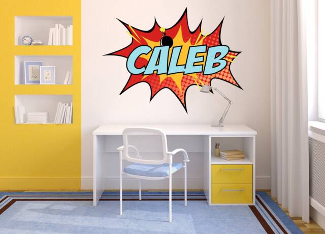 Comic Book Personalized Name Children Room Removable Repositionable Wall Stickers Decal Art Graffiti Comics Mural - image 1
