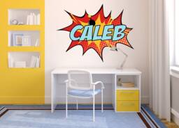 Comic Book Personalized Name Children Room Removable Repositionable Wall Stickers Decal Art Graffiti Comics Mural - thumbnail 1